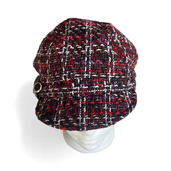 August Hat Company Red Plaid NewsBoy Hat. - Picture 2 of 7